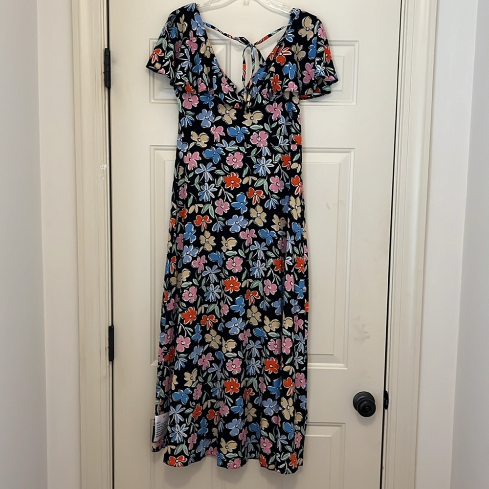 ASOS DESIGN flutter sleeve floral midi tea dress/NWOT/8 - Picture 14 of 16